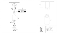 Spot cylindrique en acier doré apportant une touche chaleureuse à l'intérieur, vue 8