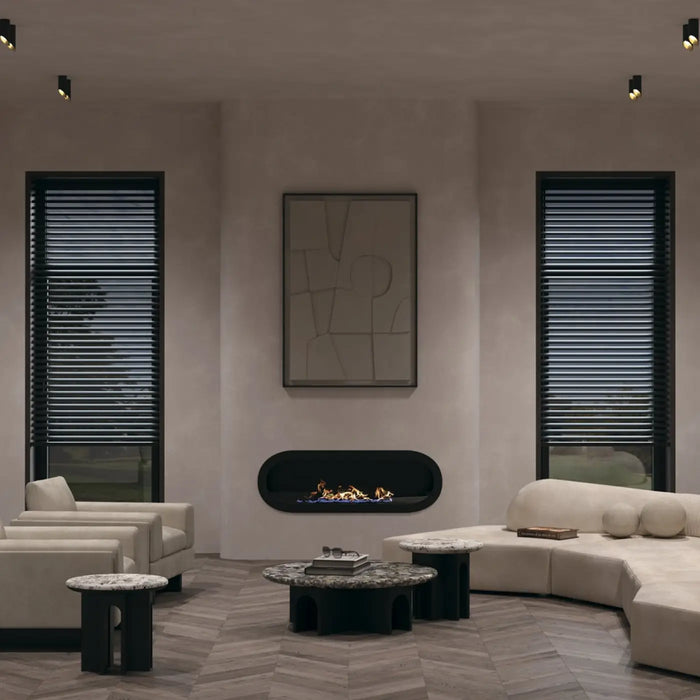 Spot orientable Lipari en acier noir pour éclairage d'accent élégant