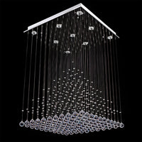 Lustre Carré Cristal Argenté salle à manger