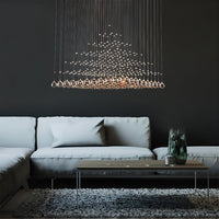 Lustre Carré Cristal Argenté