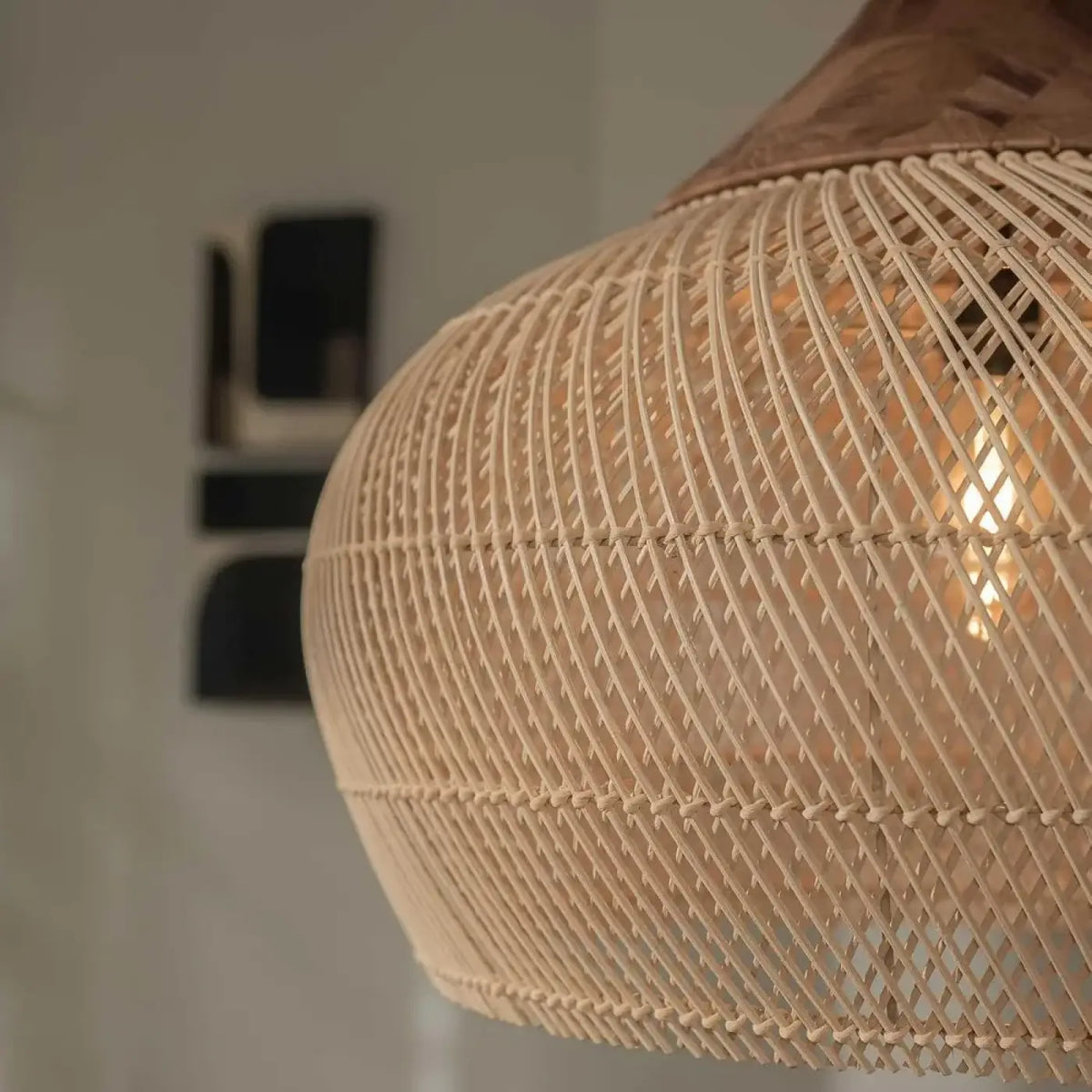 Lampe Suspendue Artisanale Forme Chapeau