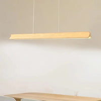 Suspension LED Linéaire en Bois Foncé