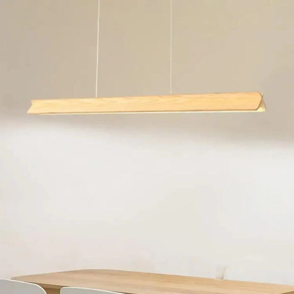 Suspension LED Linéaire en Bois Foncé