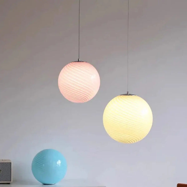 Suspension Boule en Verre Contemporaine