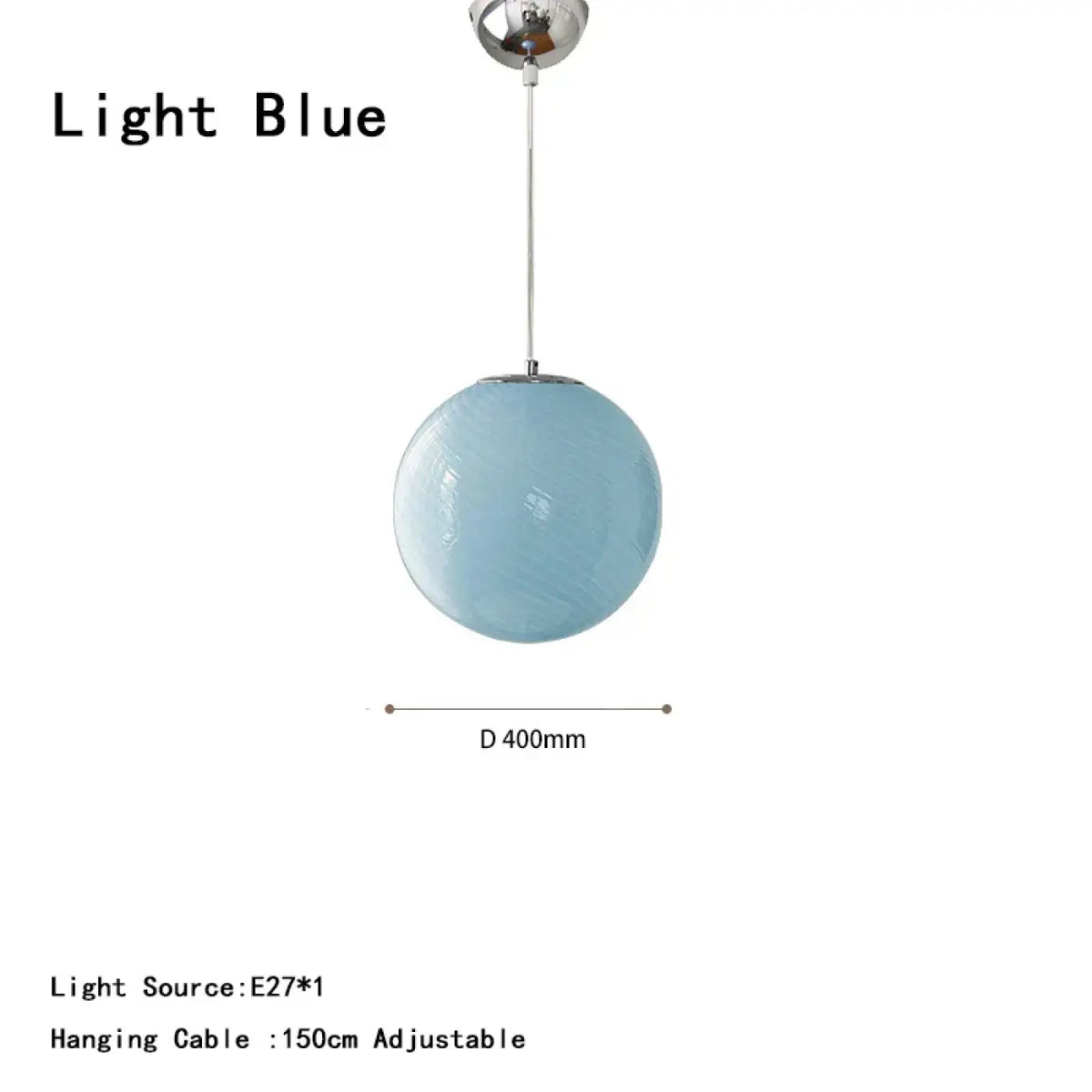 Suspension Boule en Verre Contemporaine