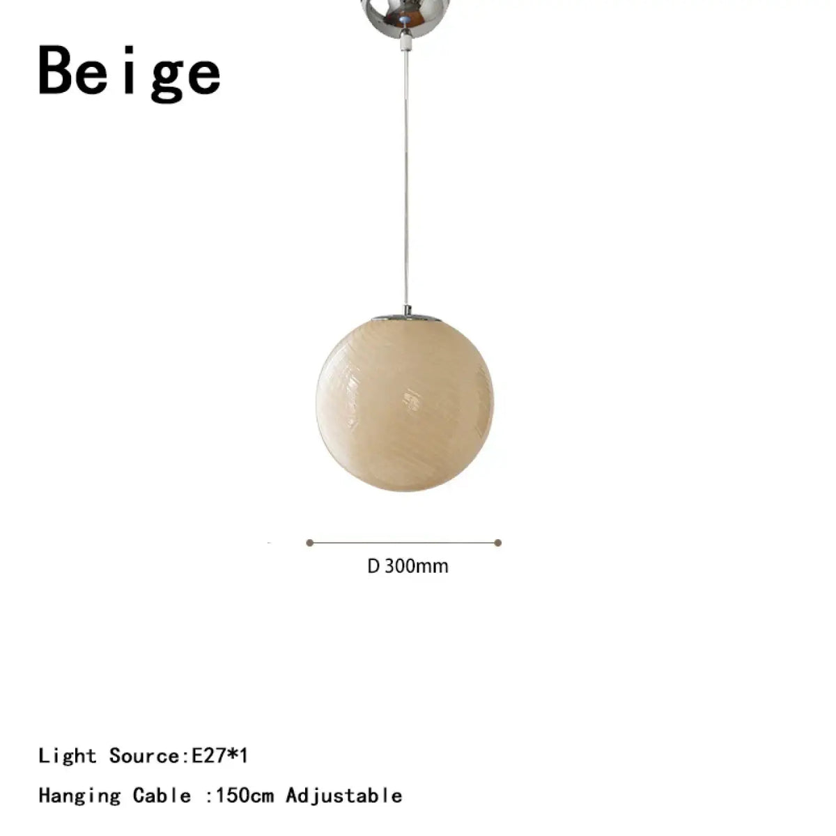 Suspension Boule en Verre Contemporaine