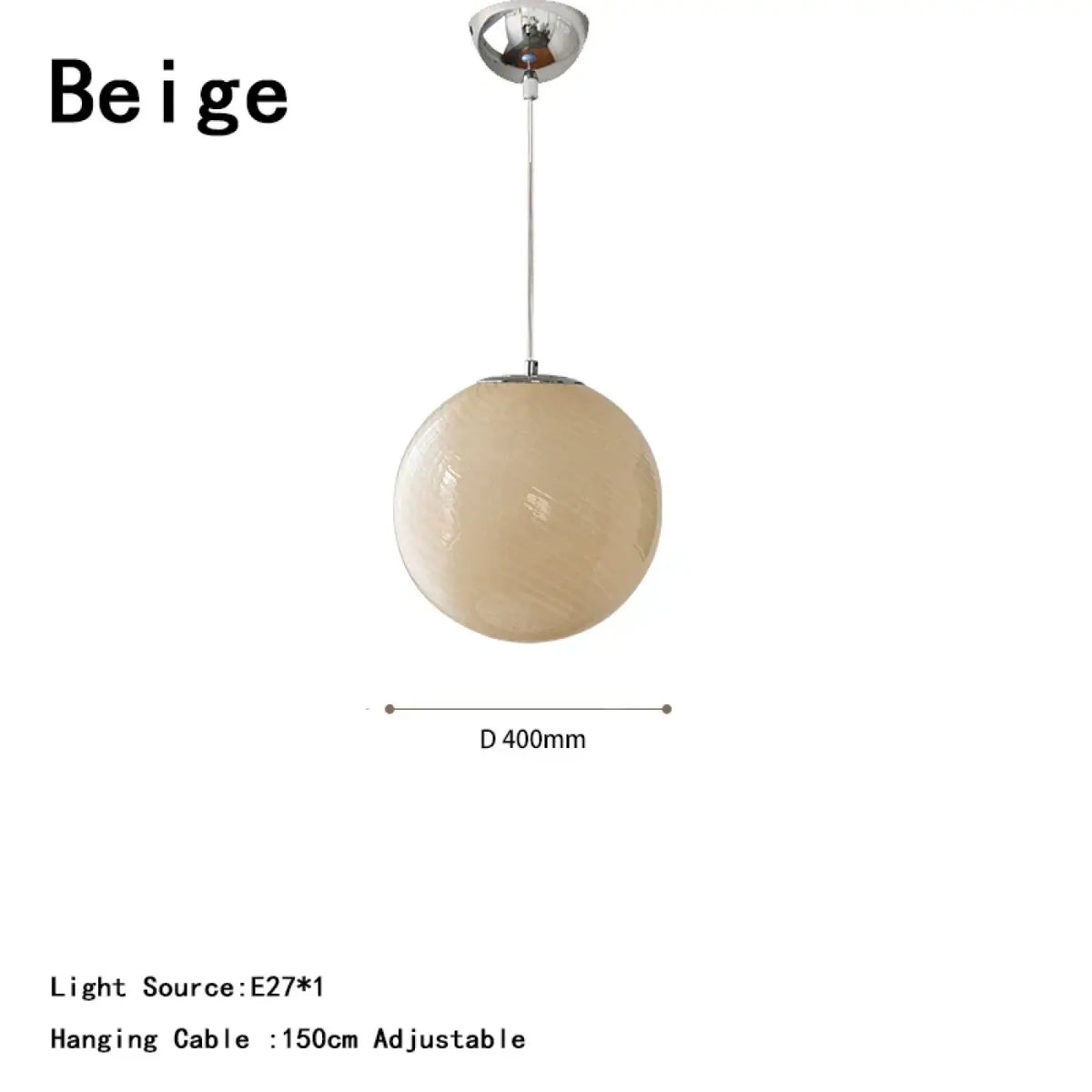 Suspension Boule en Verre Contemporaine