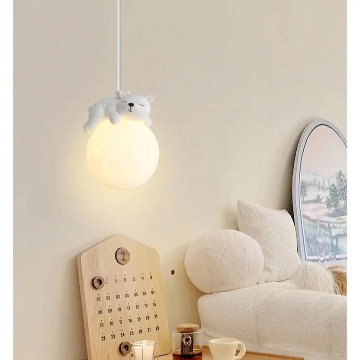 Lampe Suspendue Boules Animaux pour Chambre Enfant