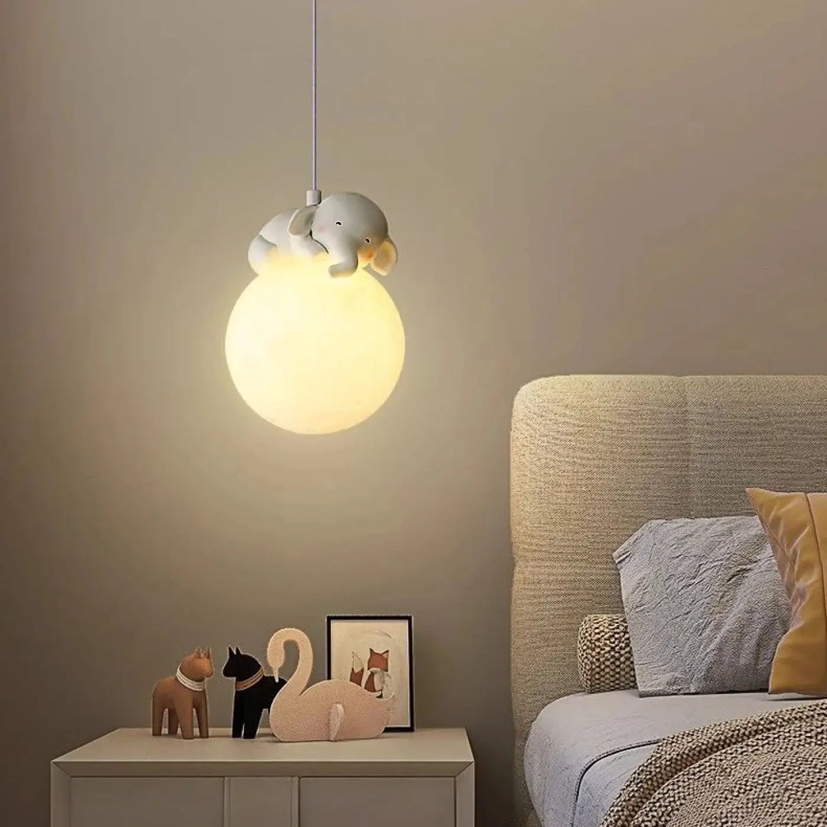 Lampe Suspendue Boules Animaux pour Chambre Enfant