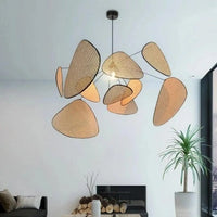 Lampe Suspendue en Cannage Forme Pétales