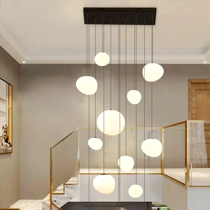 Lampe Suspendue Cascade à Boules Lumineuses