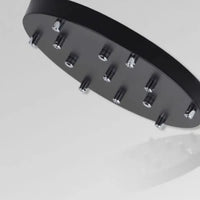 Suspension Cascade Cylindres Noirs pour Escalier