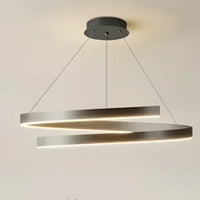 Lampe Suspendue LED à Anneaux Lumineux