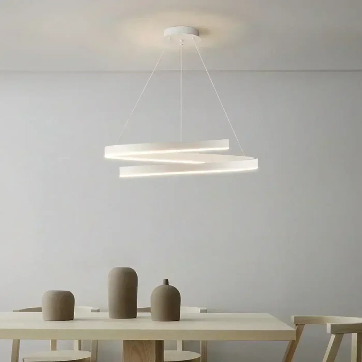 Lampe Suspendue LED à Anneaux Lumineux