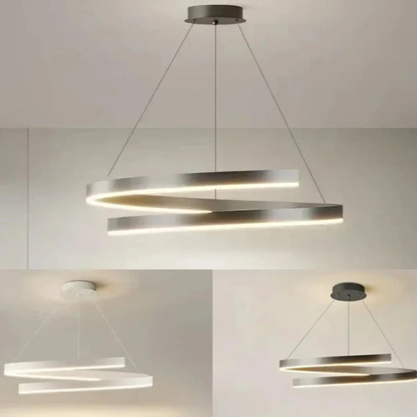 Lampe Suspendue LED à Anneaux Lumineux