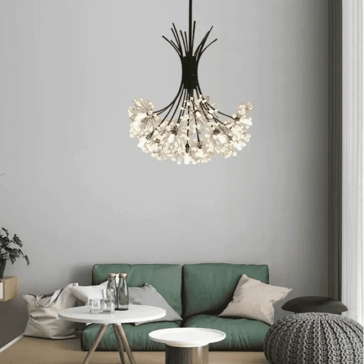 Lustre Suspendu en Cristal Doré