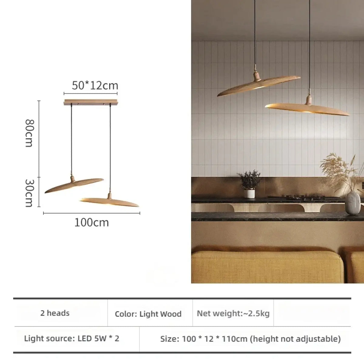 Lampe Suspendue Zen en Bois Naturel