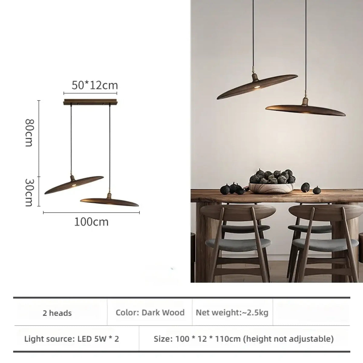 Lampe Suspendue Zen en Bois Naturel