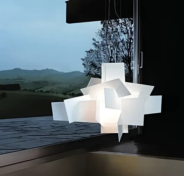Lampe Suspendue Ruban Croisé pour Salon