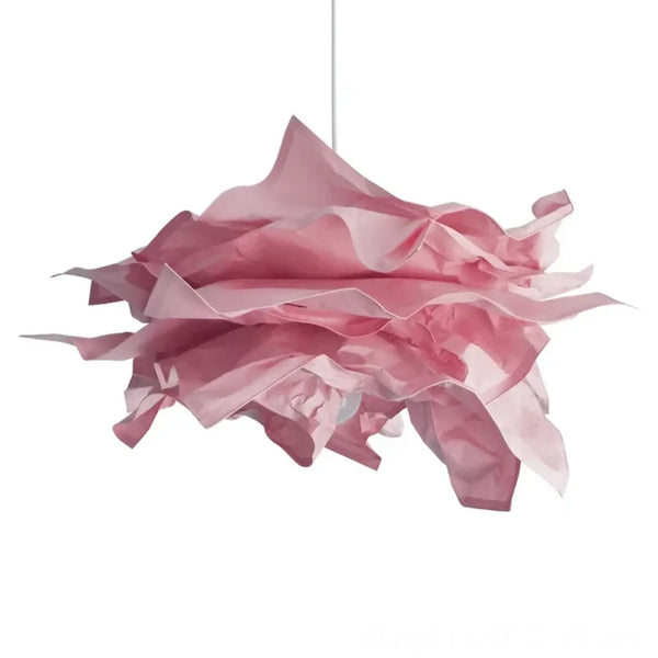 Suspension Artistique en Papier Froissé Multicolore