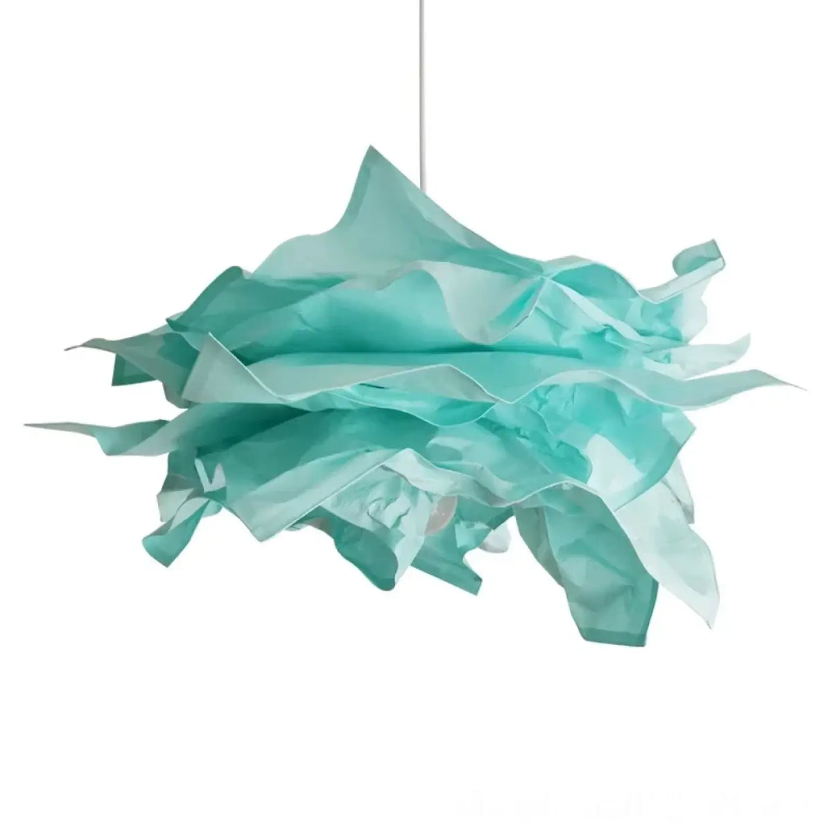 Suspension Artistique en Papier Froissé Multicolore