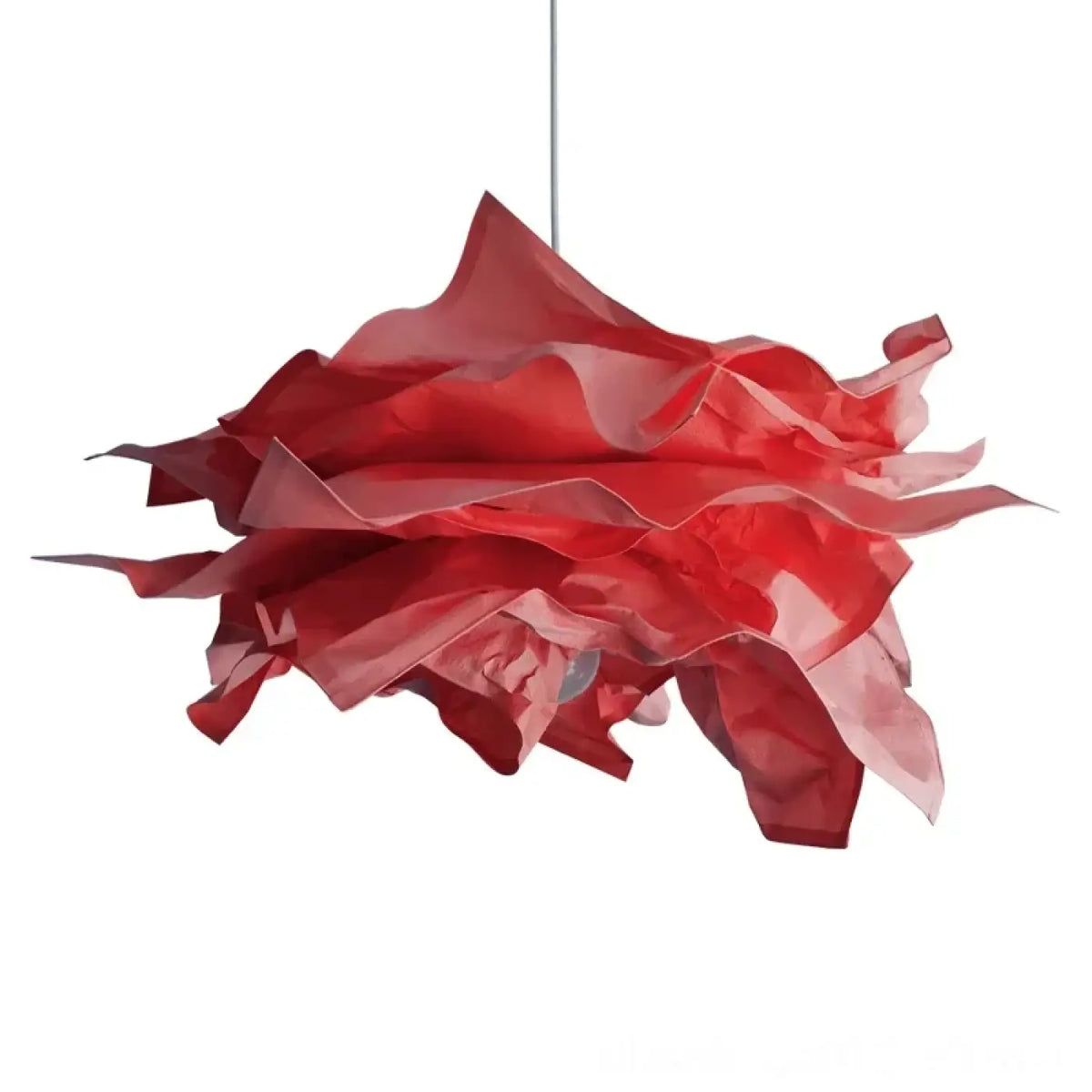 Suspension Artistique en Papier Froissé Multicolore