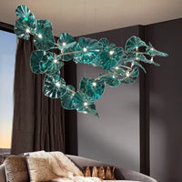 Suspension en Verre Sculpté Effet Végétal