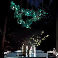 Suspension en Verre Sculpté Effet Végétal