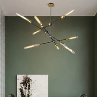 Lampe Suspendue Branches Sculptées Noires