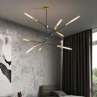Lampe Suspendue Branches Sculptées Noires