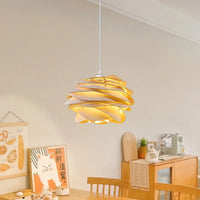 Lampe Suspendue Blanche Ondulée Effet Pétales
