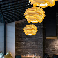 Lampe Suspendue Blanche Ondulée Effet Pétales