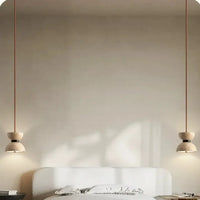 Lampe Suspendue LED en Pierre Beige