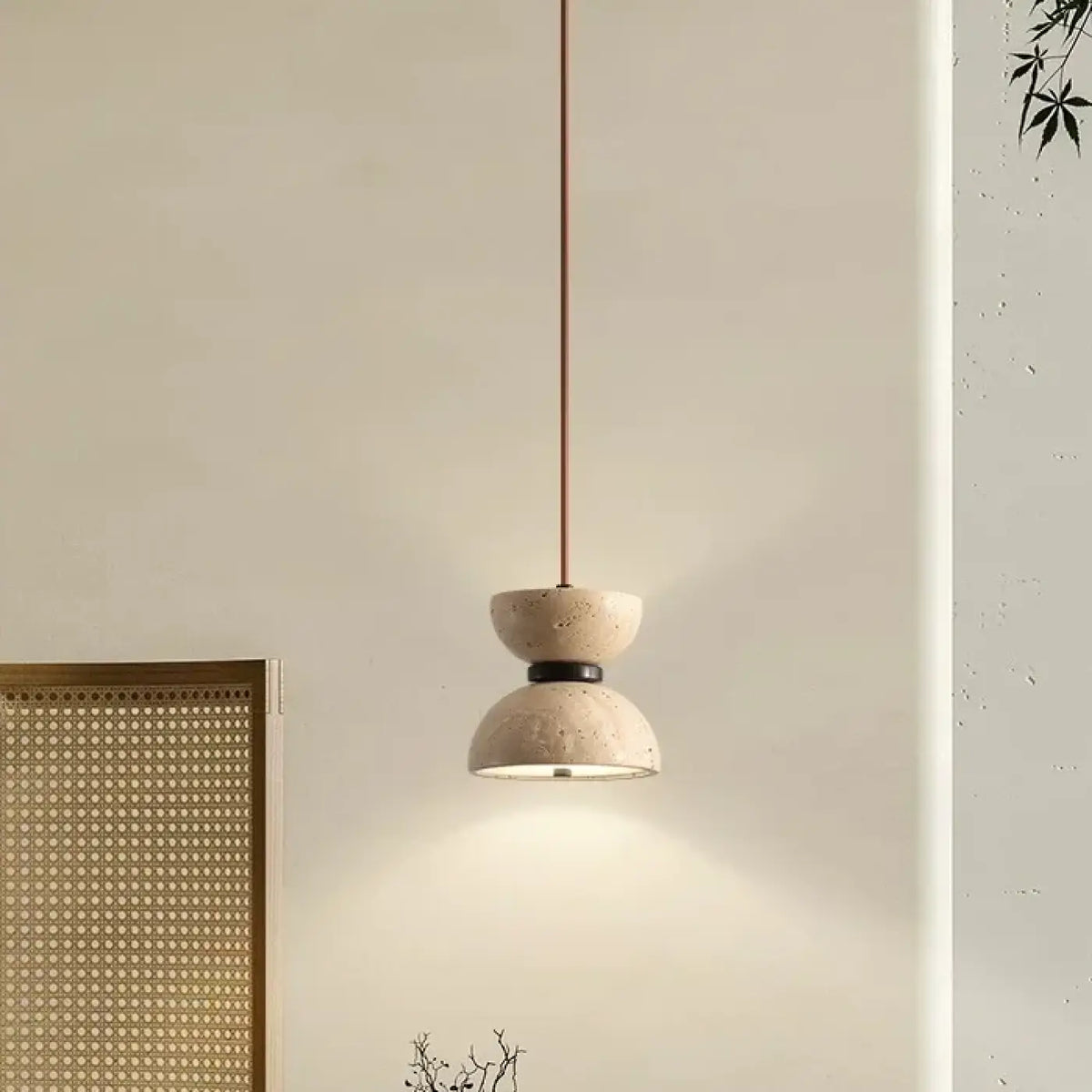 Lampe Suspendue LED en Pierre Beige