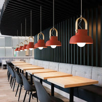 Suspension Scandinave Multicolore avec Bois
