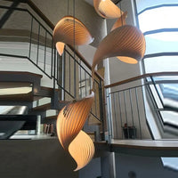 Lampe Suspendue Spirale Jaune Design