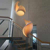 Lampe Suspendue Spirale Jaune Design