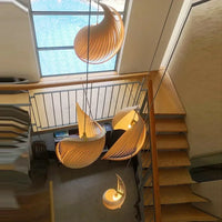 Lampe Suspendue Spirale Jaune Design