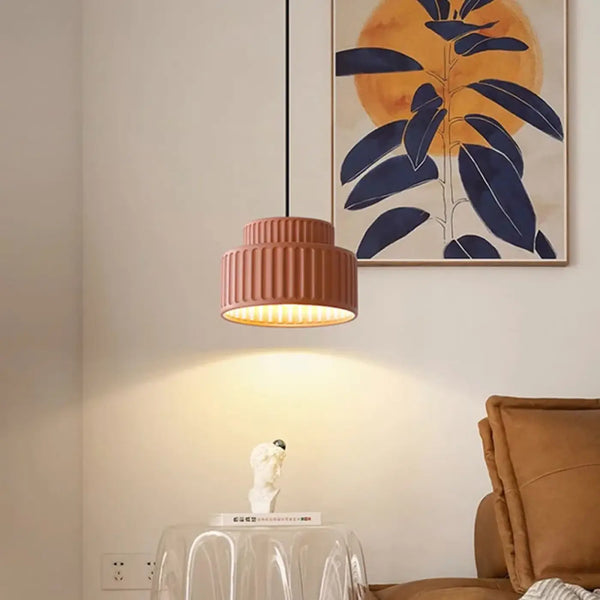Lampe Suspendue Abat-Jour Plissé pour Chambre