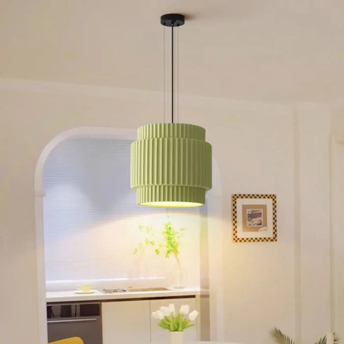 Lampe Suspendue Abat-Jour Plissé pour Chambre