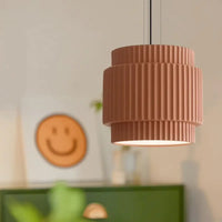 Lampe Suspendue Abat-Jour Plissé pour Chambre