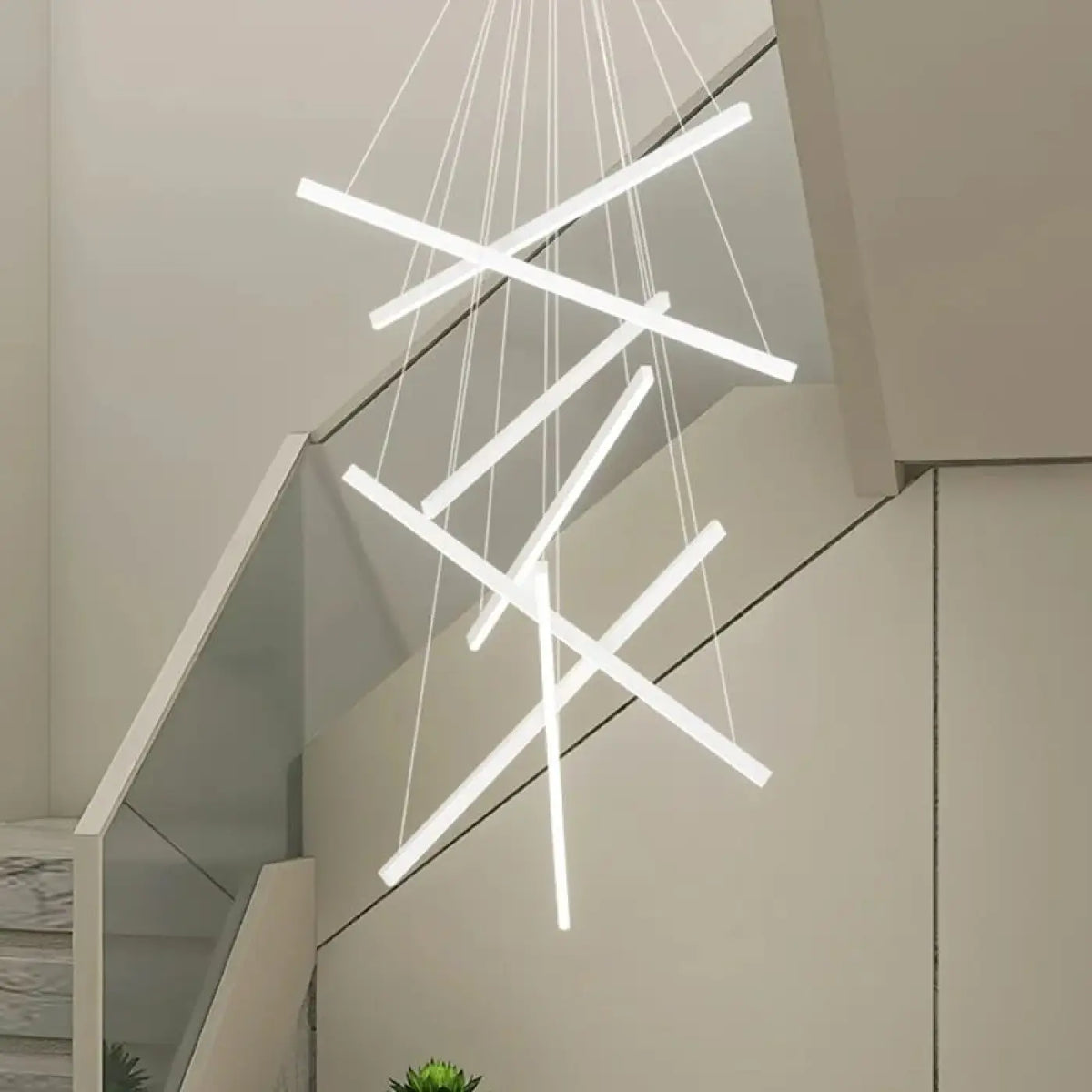 Suspension Escalier XXL pour Haut Plafond