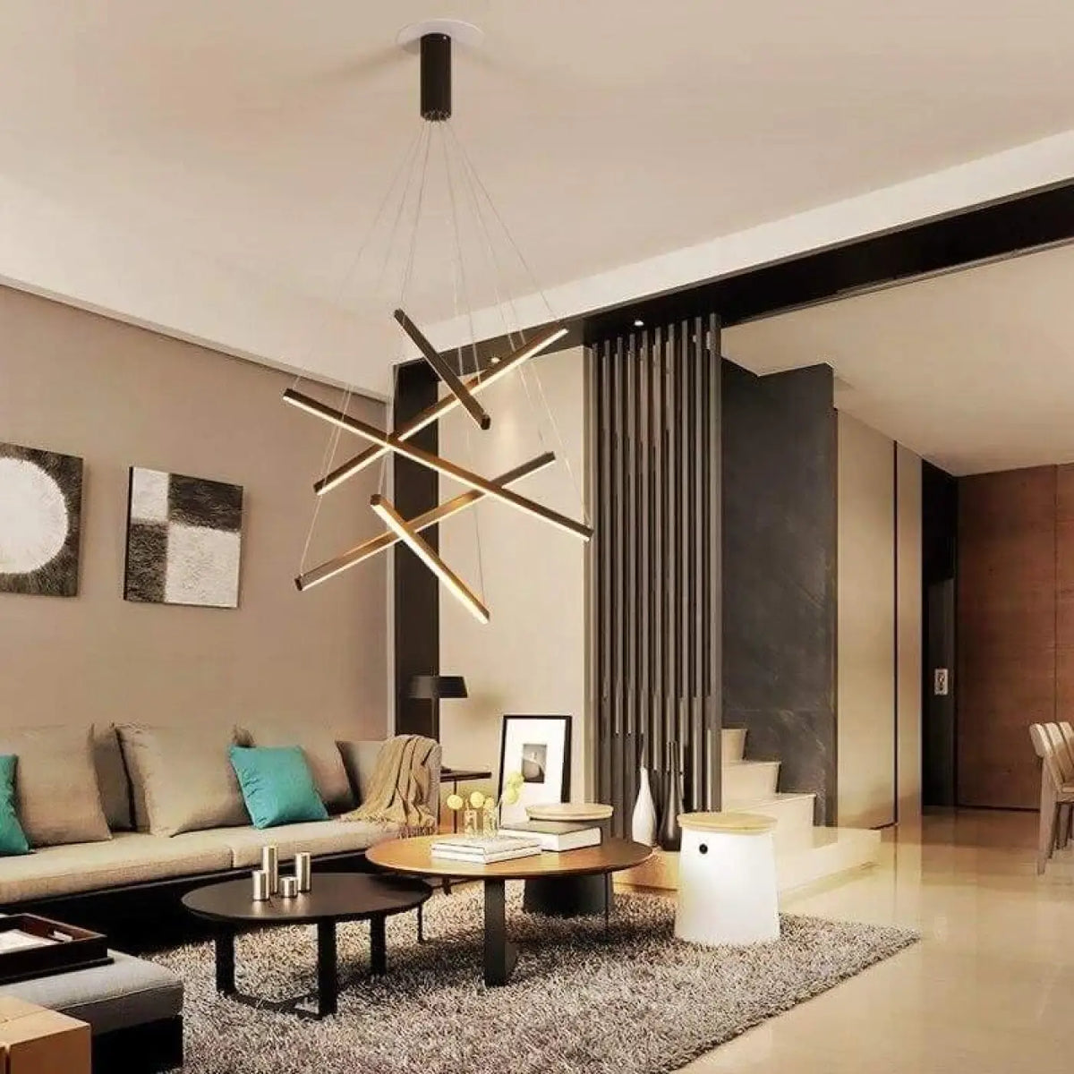 Suspension Escalier XXL pour Haut Plafond