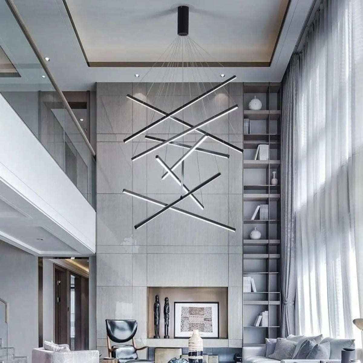 Suspension Escalier XXL pour Haut Plafond