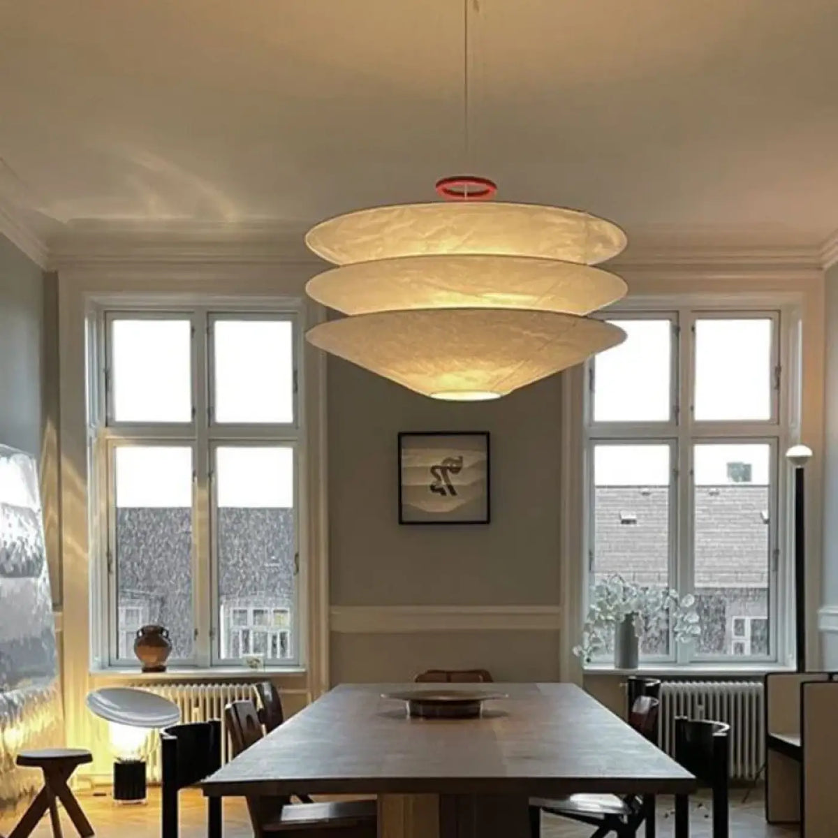 Lampe Suspendue avec Étagères Flottantes