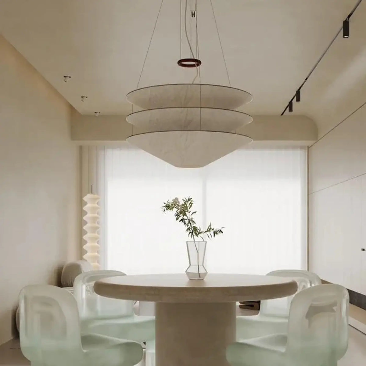 Lampe Suspendue avec Étagères Flottantes