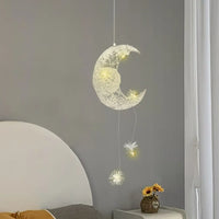 Lampe Suspendue Lune Étoilée pour Chambre