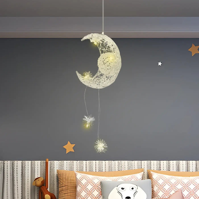 Lampe Suspendue Lune Étoilée pour Chambre