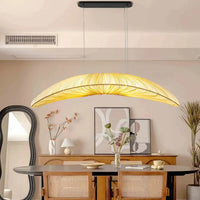 Lampe Suspendue Feuille Courbée Dorée