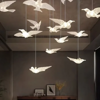 Lampe Suspendue Oiseaux en Verre pour Chambre et Salon